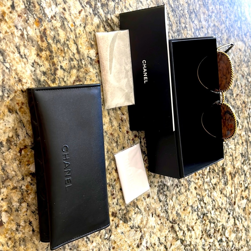 Chanel Pantos gold sunglasses